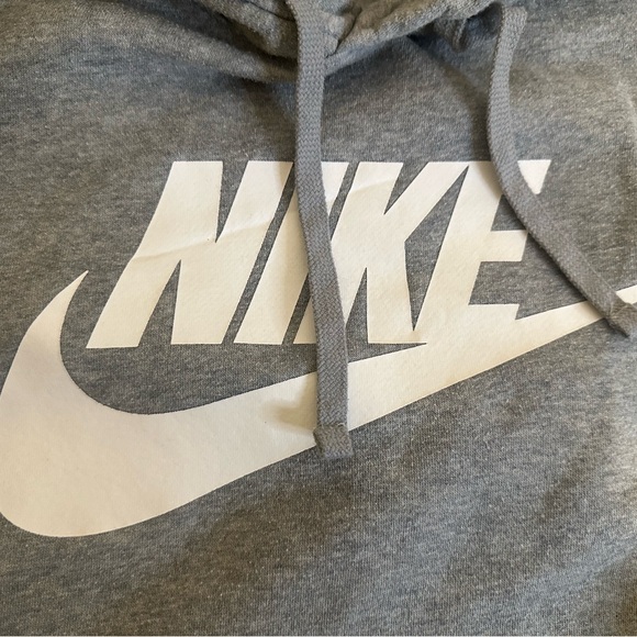 Nike Gray Hoodie with White Logo - Picture 3 of 4